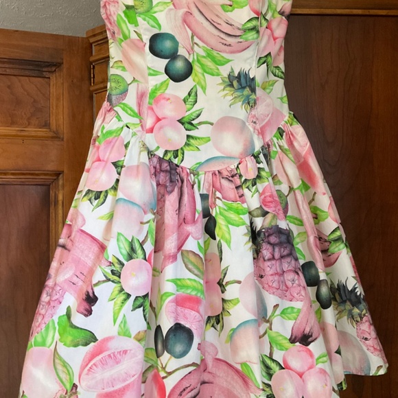 Smodata Italian Tropical Fruit Dress, Size 6(Italian size 42) - Picture 11 of 12